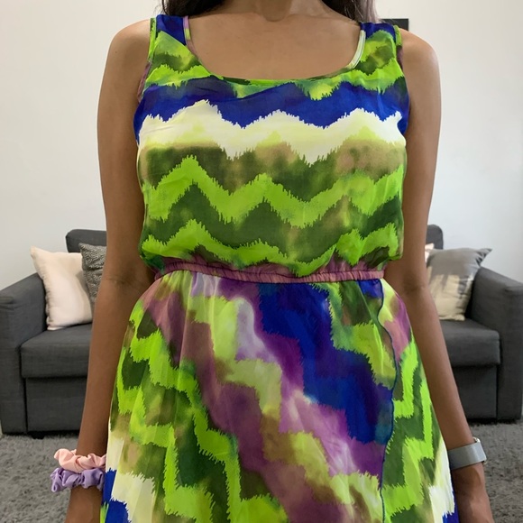 Gorgeous green mesh summer dress - Picture 4 of 13